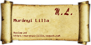 Murányi Lilla névjegykártya